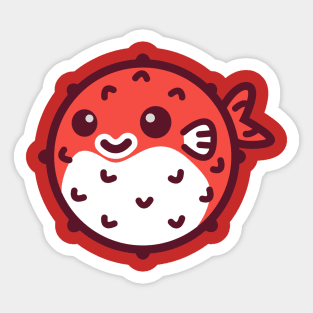 Blowfish Logo Red Sticker